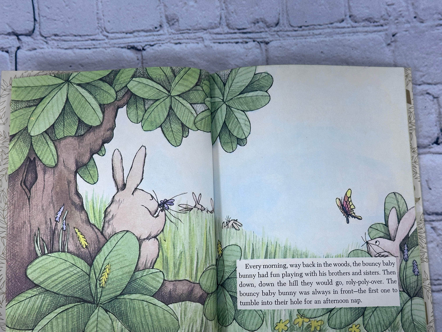 Flipped Pages The Bouncy Baby Bunny Finds His Bed [Little Golden Book · 1974]