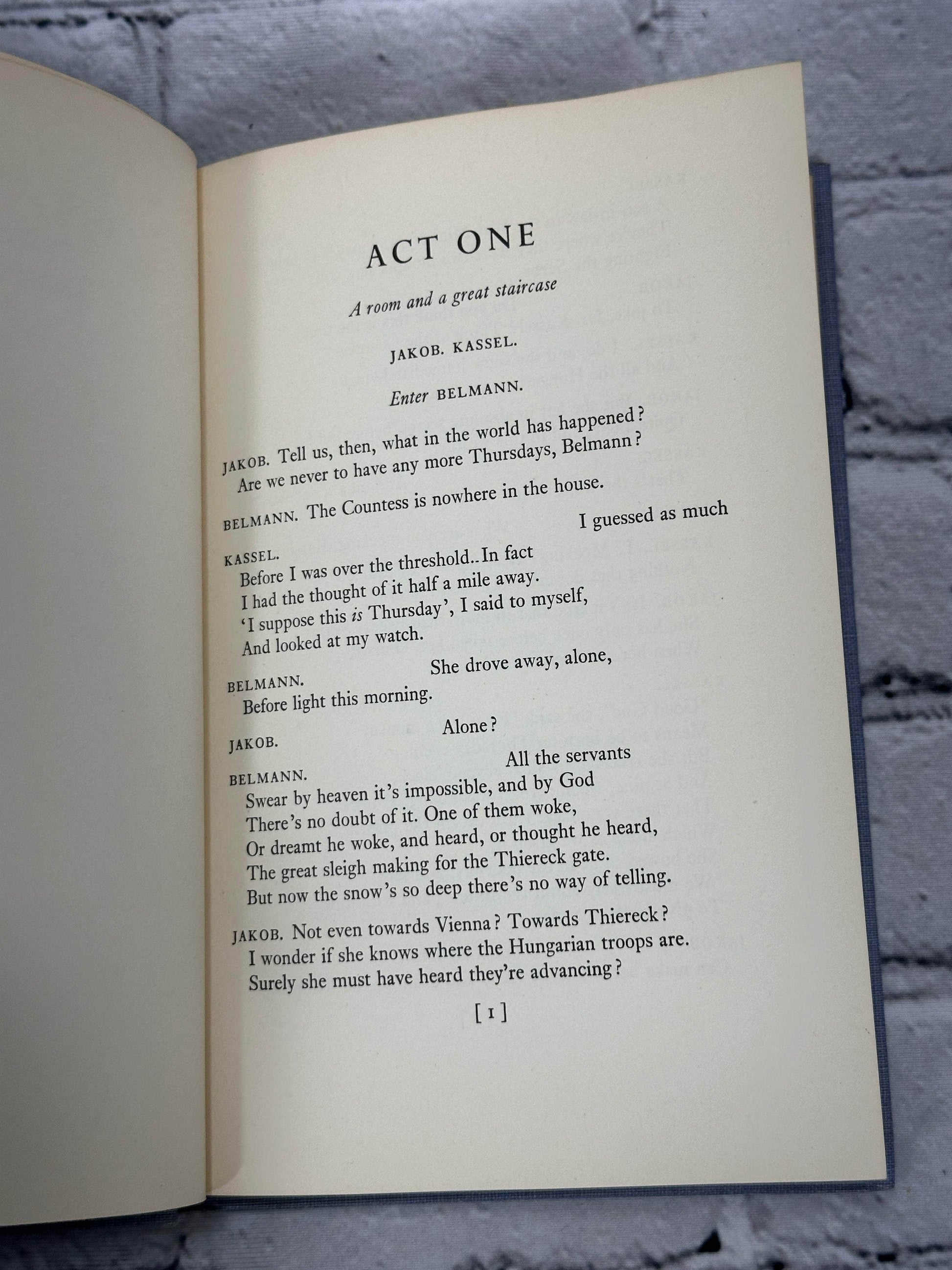 Flipped Pages The Dark is Light Enough by Christopher Fry [1st Edition · 1954]