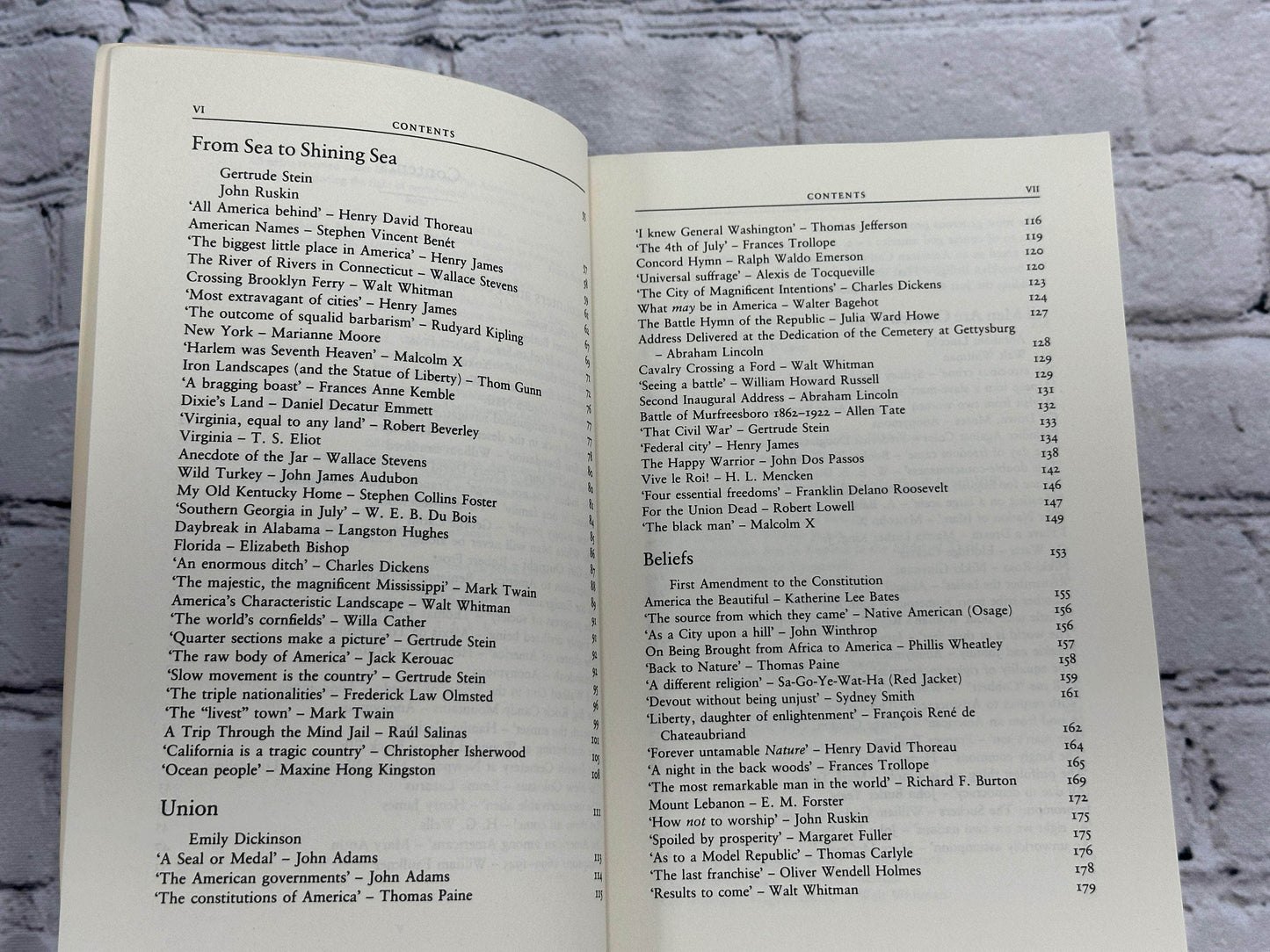 Flipped Pages The Faber Book of America By Christopher Ricks & William L. Vance [1992]