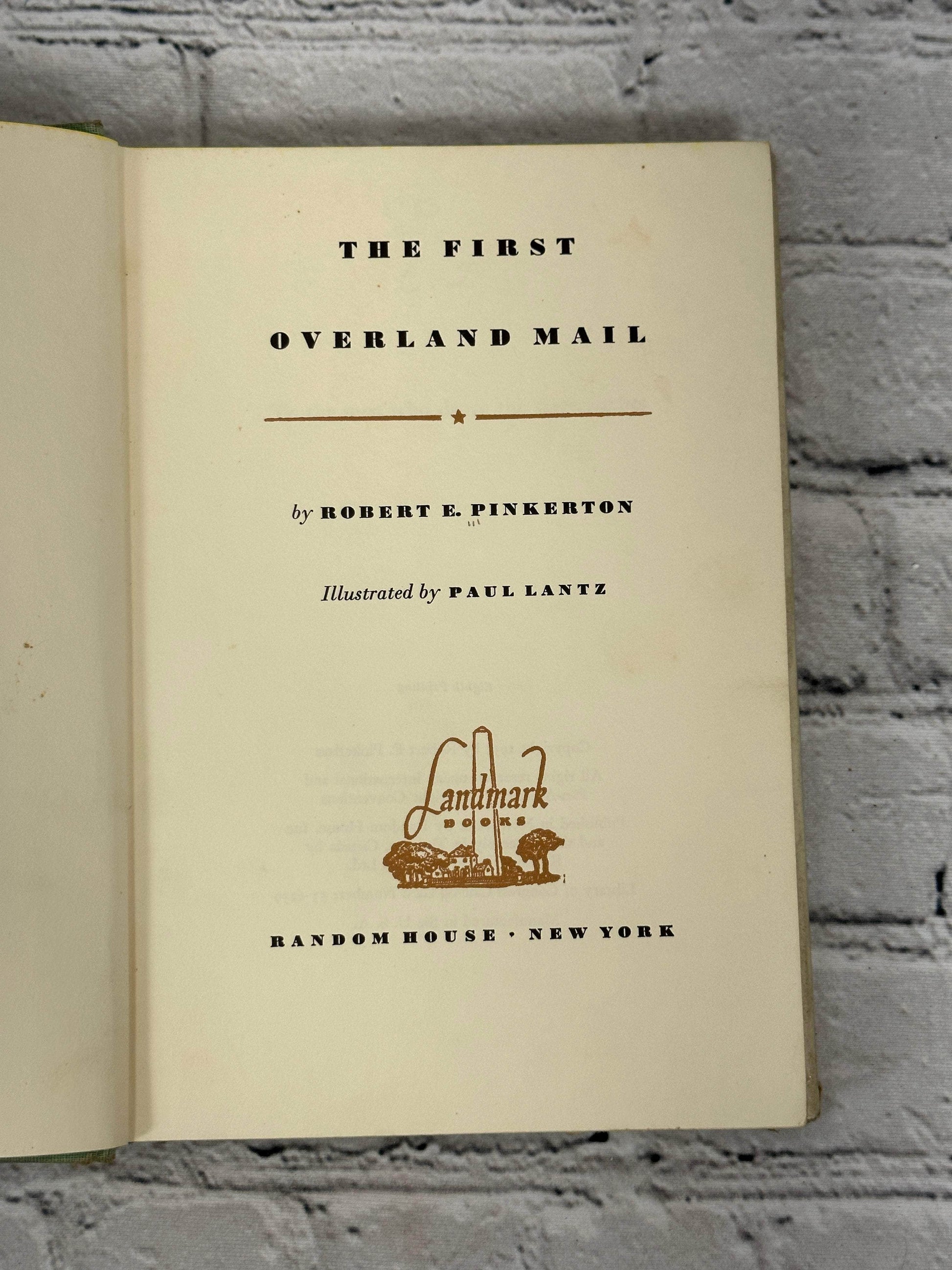 Flipped Pages The First Overland Mail by Robert Pinkerton [1953]