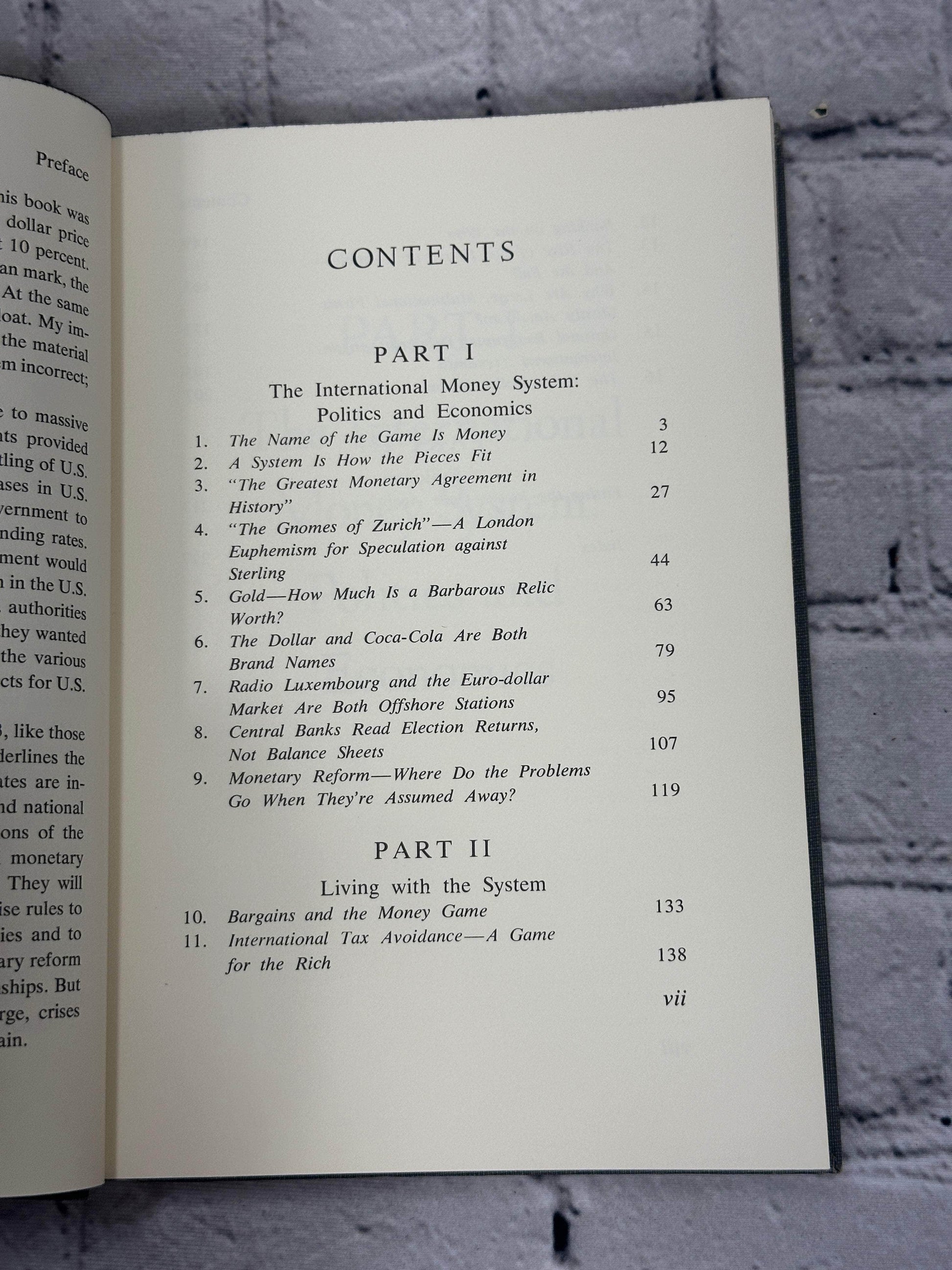 Flipped Pages The International Money Game by Robert Z. Aliber [1973 · First Printing]