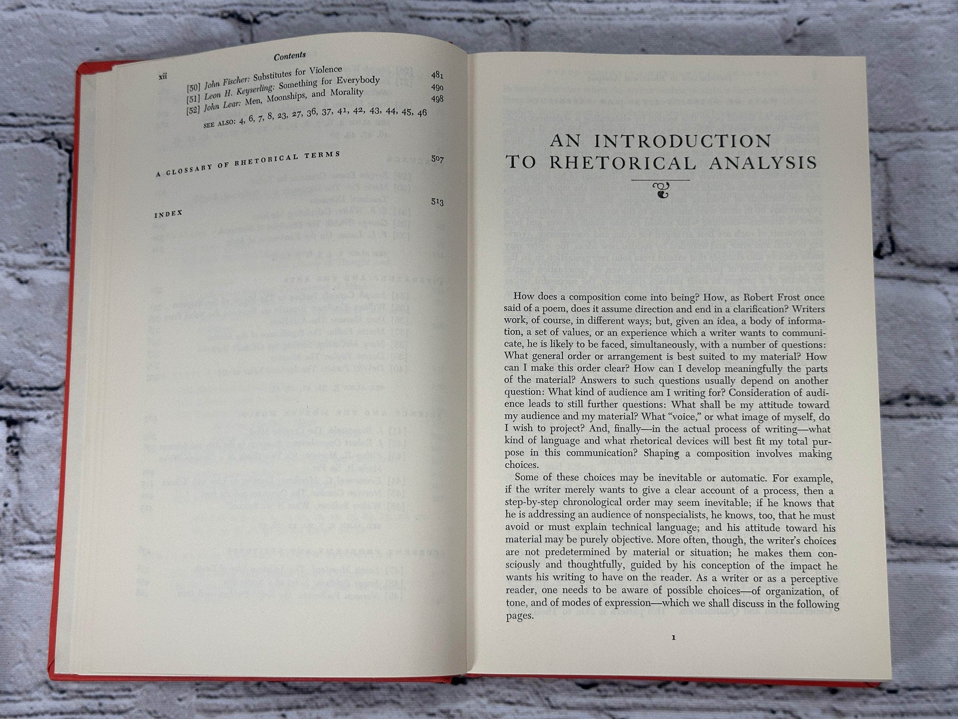 Flipped Pages The Odyssey Reader: Ideas and Style By Birk & Birk [Shorter Edition · 1969]