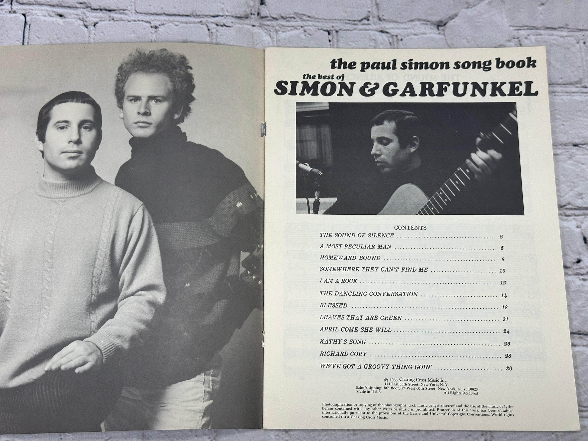 Flipped Pages The Paul Simon Song Book: The Best of Simon and Garfunkel [Sheet Music · 1966]