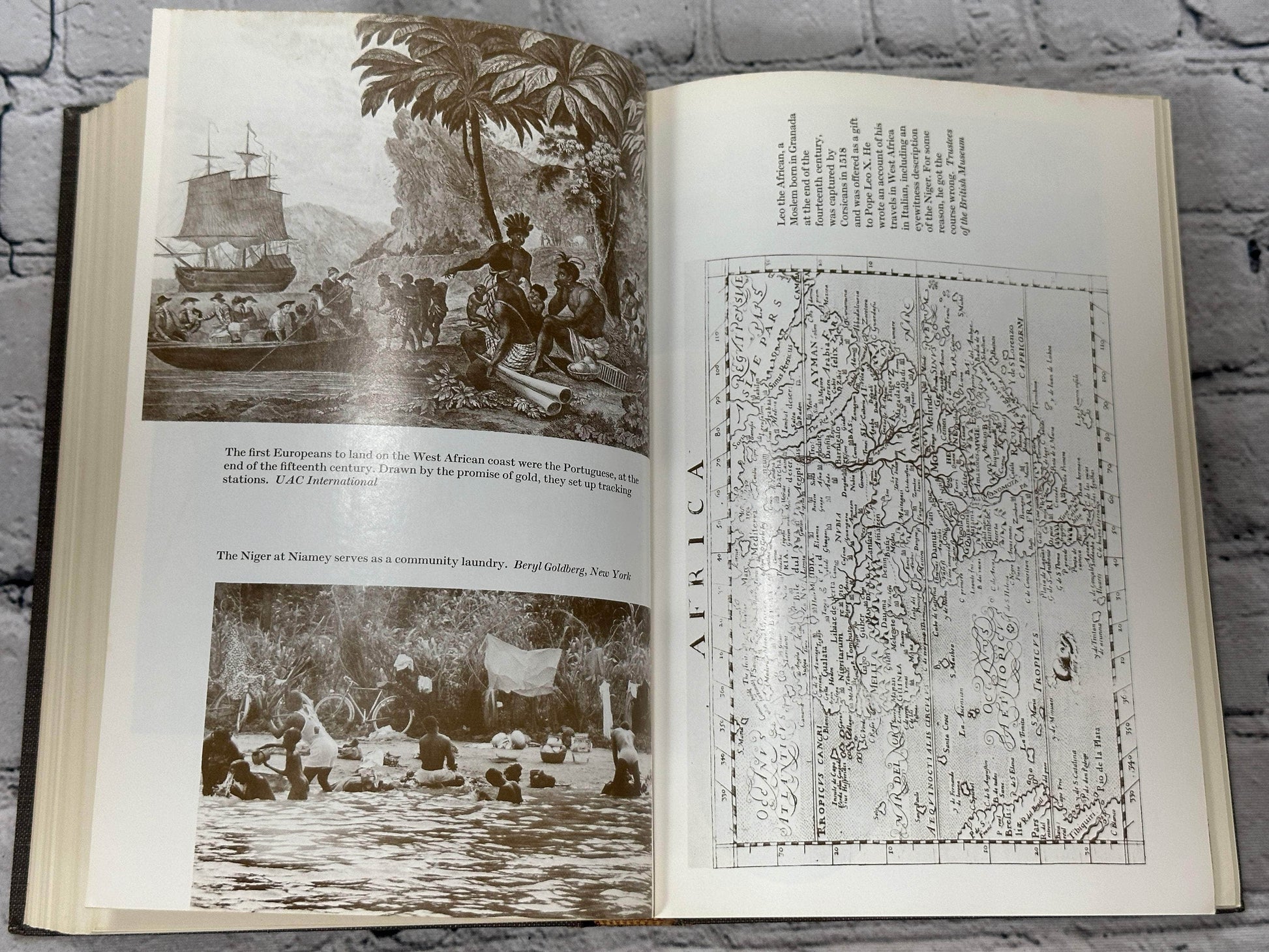 Flipped Pages The  Strong Brown God The Story Of The Niger.. by Sanche de Gramont [1976 · 1st]