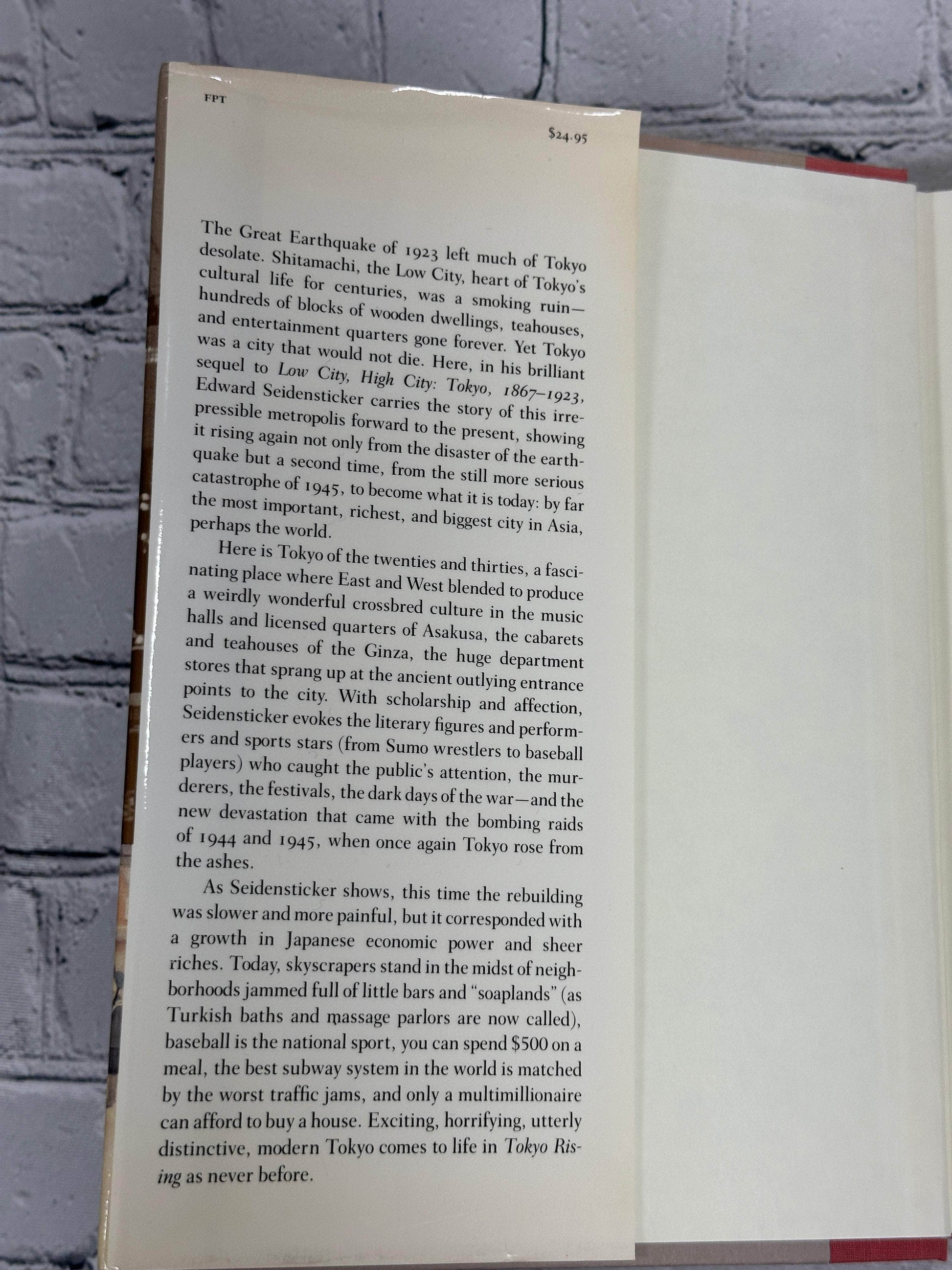 Flipped Pages Tokyo Rising The City Since the Great Earthquake by Edward G. Seidensticker [1st Edition · 1990]