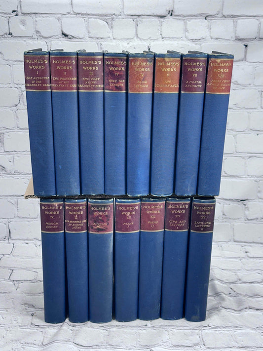 Flipped Pages Works of Oliver Wendell Holmes [Complete 15 Vol. Set · Standard Library Ed. · 1892]