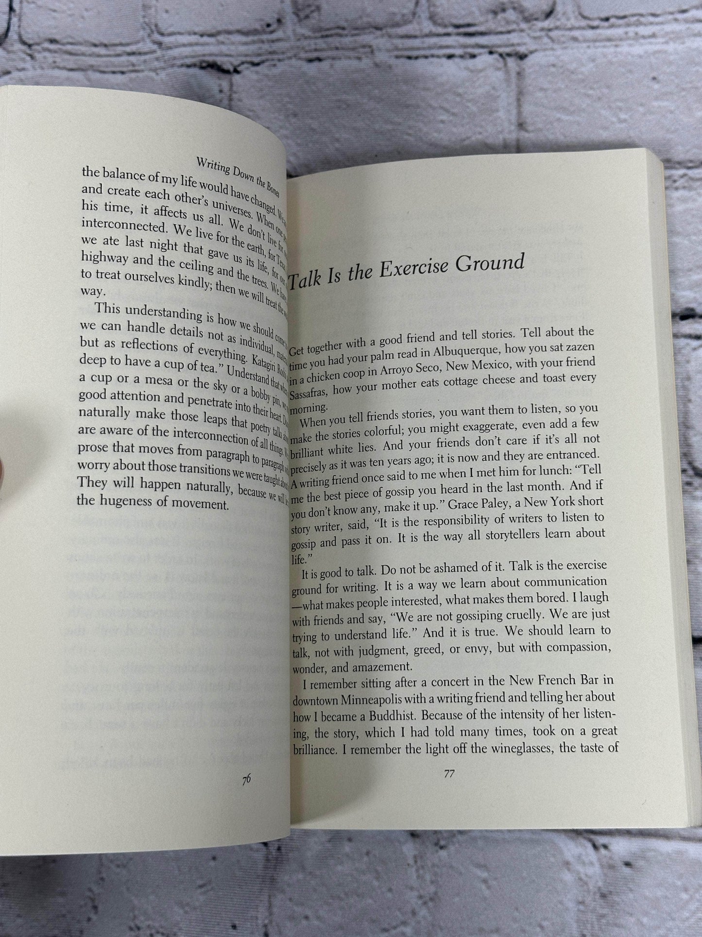 Flipped Pages Writing Down the Bones: Freeing the Writer Within by Natalie Goldberg [1986]