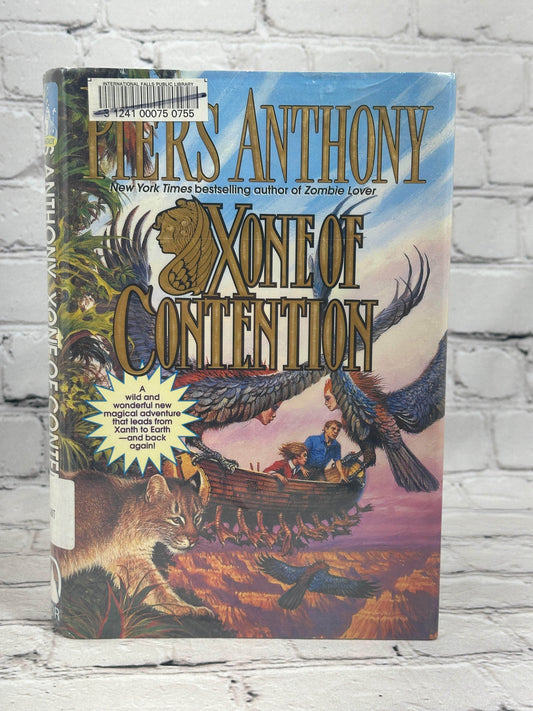 Flipped Pages Xone of Contention by Piers Anthony [1st Edition · 1st Print · Ex Library]