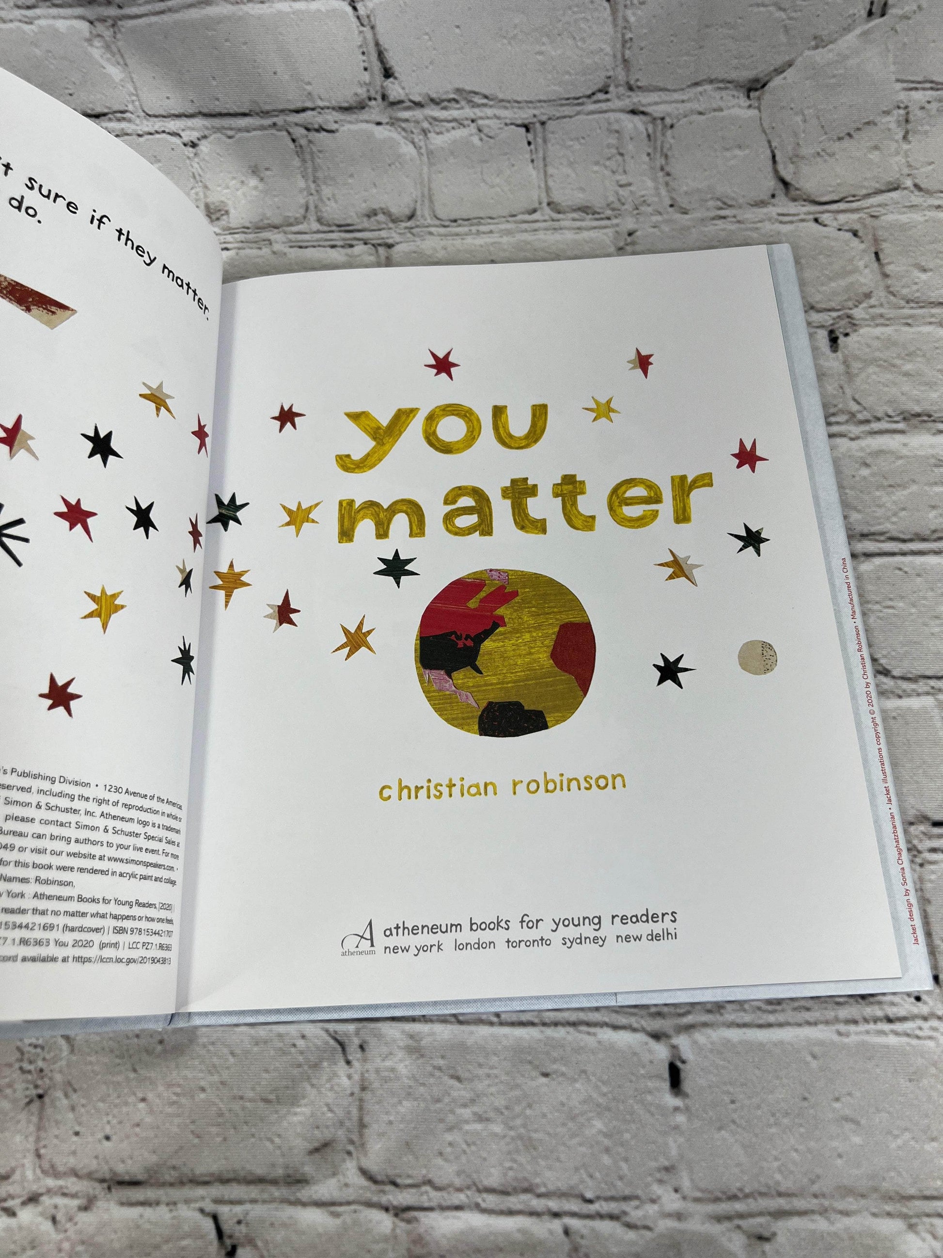 Flipped Pages You Matter by Christian Robinson [2020]