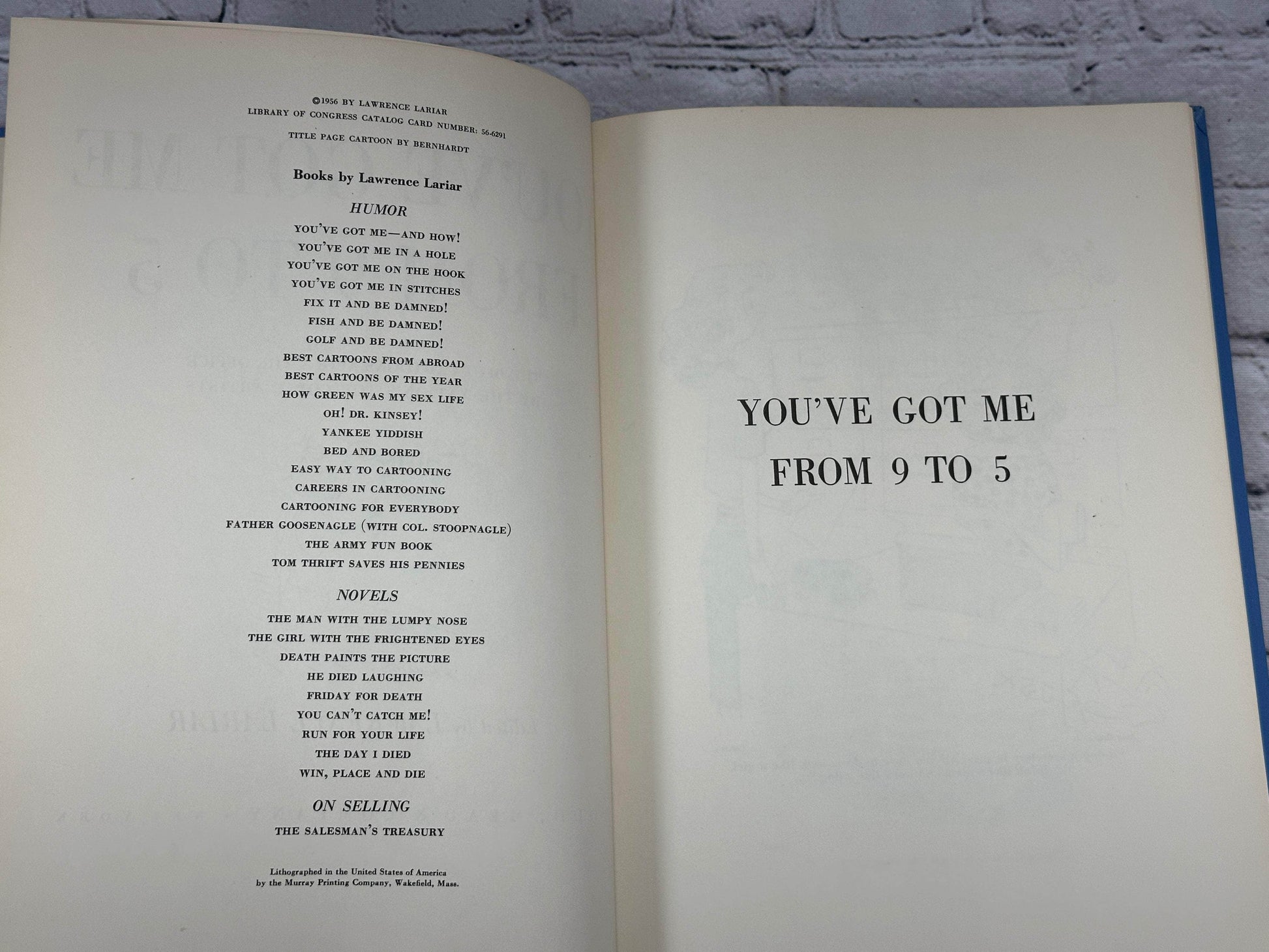 Flipped Pages You've Got me from 9 to 5 editd by Lawrence Lariar [1956]