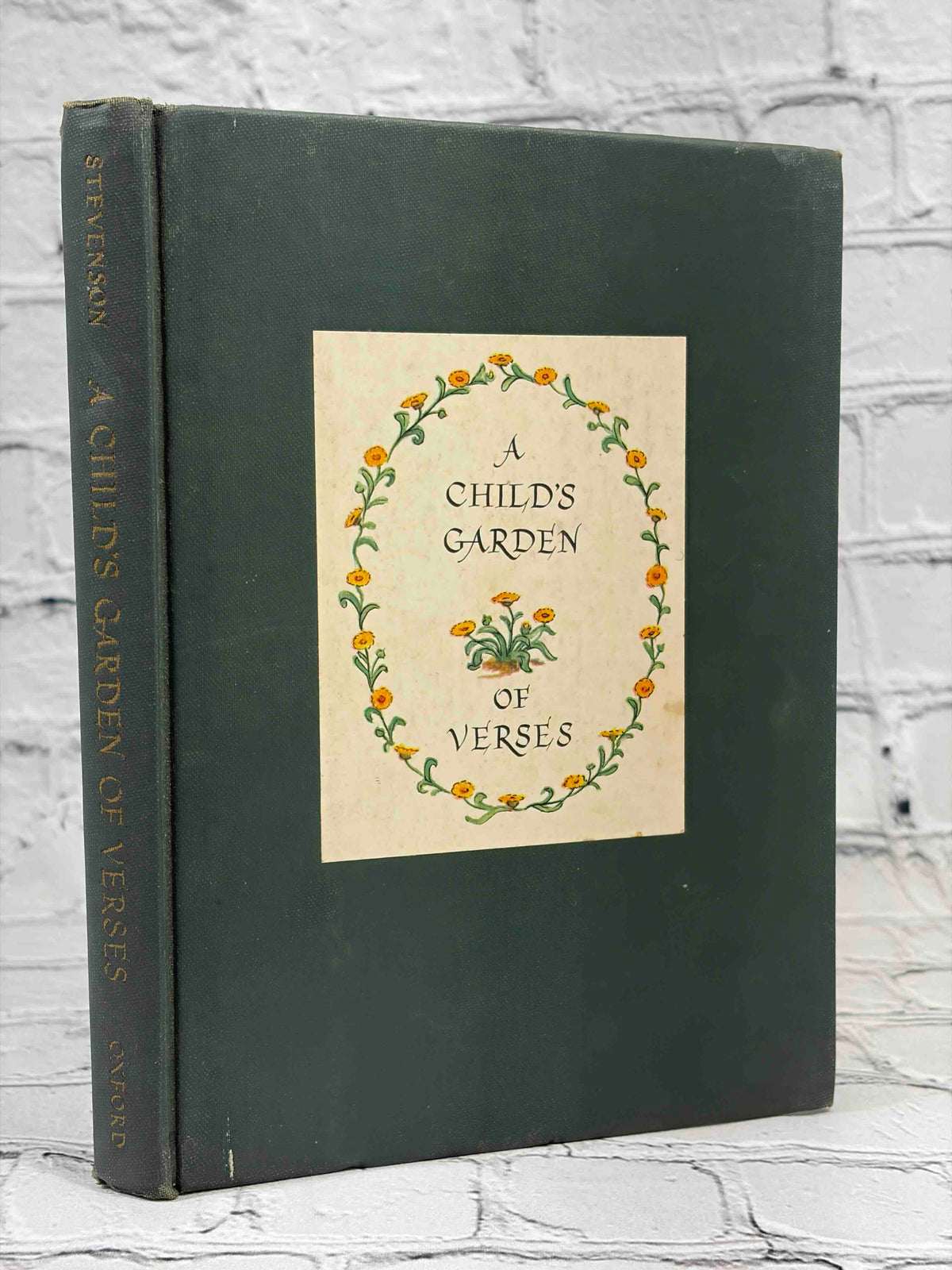 A Child's Garden of Verses by Robert Louis Stevenson, 1947 Oxford University Press hardcover - front cover and spine