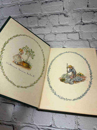 A Child's Garden of Verses by Robert Louis Stevenson, 1947 Oxford University Press hardcover - illustrated endpapers with owner name
