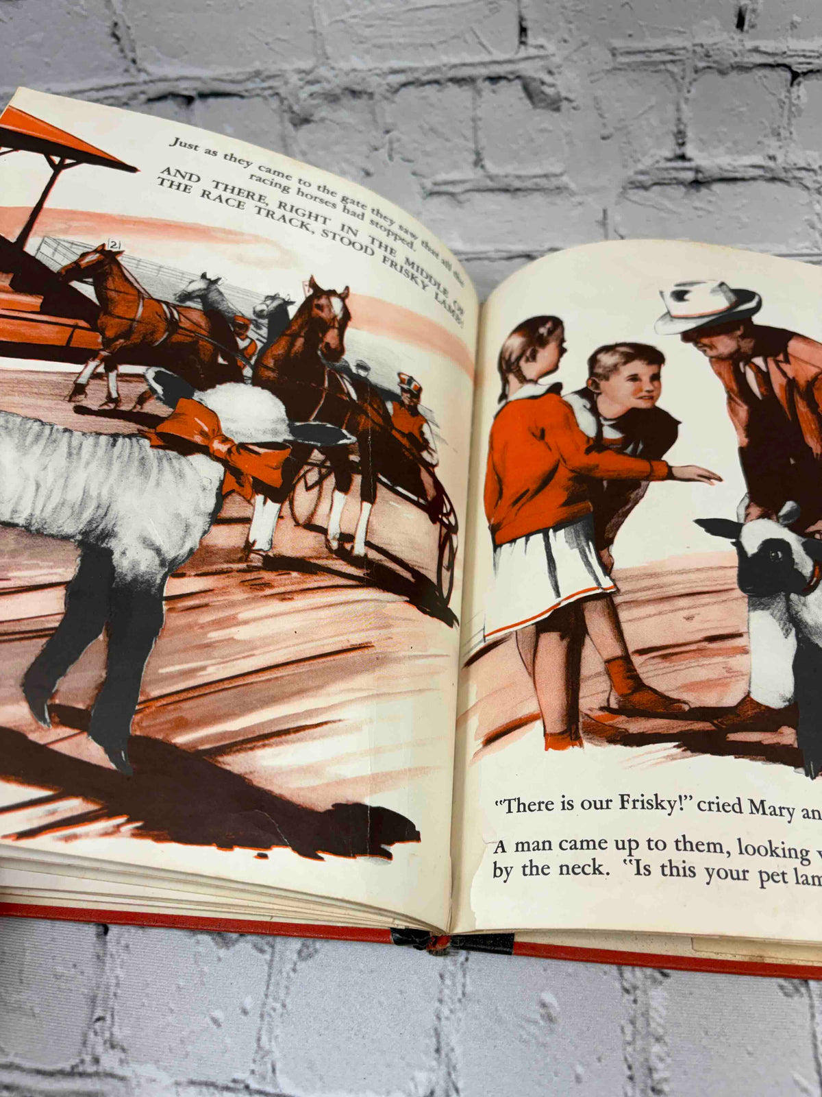 Frisky at the Fair by Nancy Raymond, 1955 The Fideler Company hardcover - interior illustration