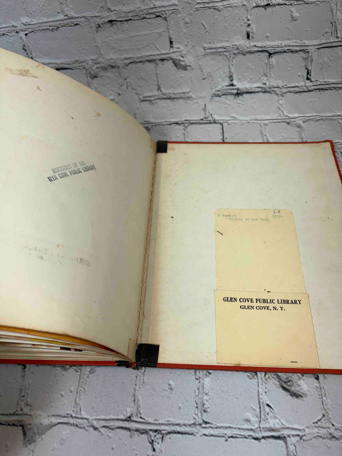 Frisky at the Fair by Nancy Raymond, 1955 The Fideler Company hardcover - ex-library discard stamp and card pocket