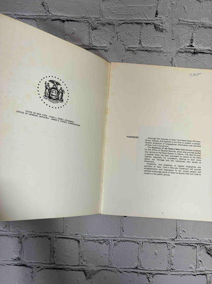 Governors of New York State, New York State Office of General Services paperback - state seal page and foreword