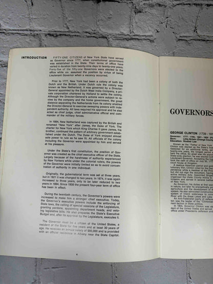 Governors of New York State, New York State Office of General Services paperback - introduction