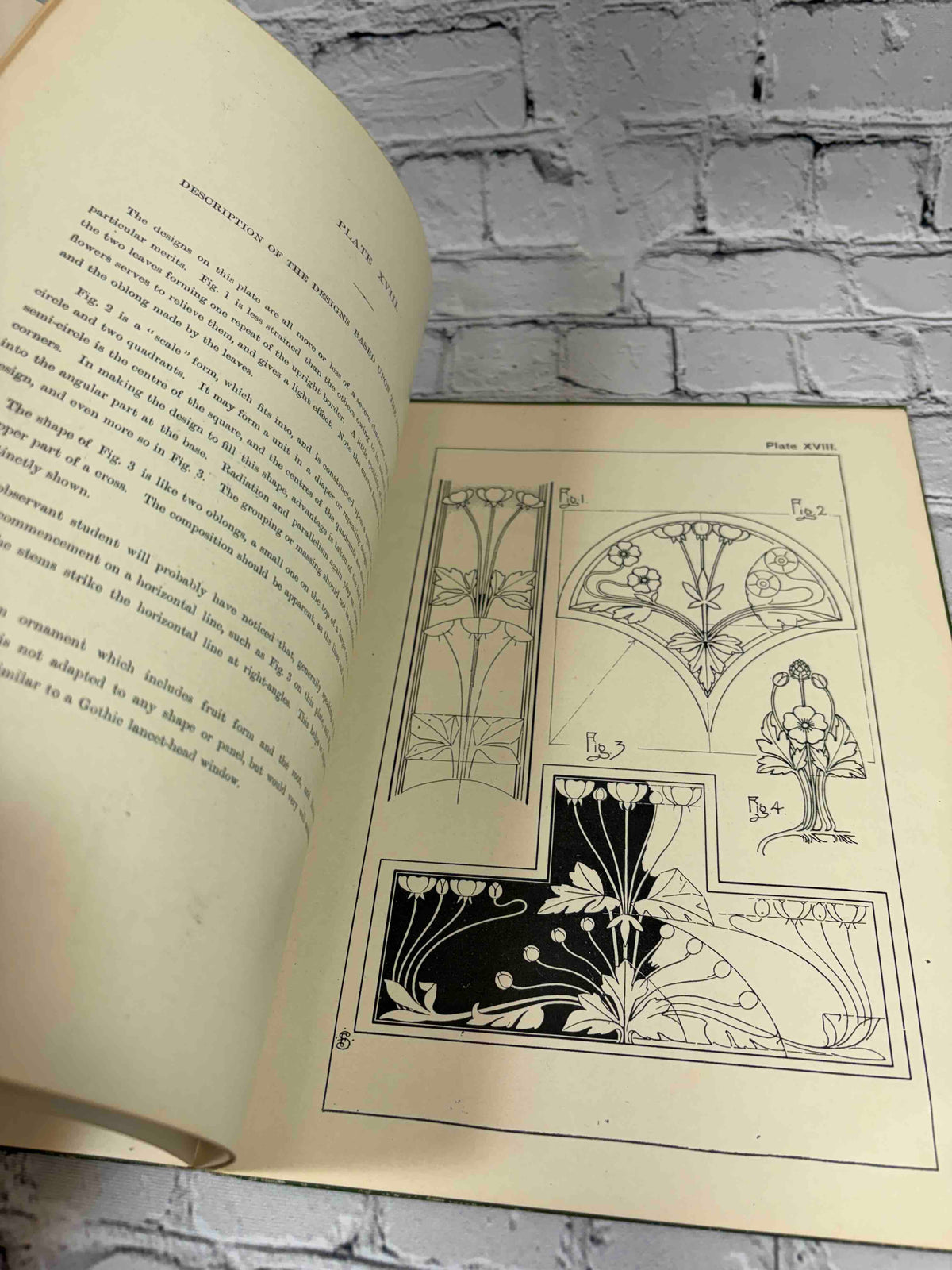 Nature Drawing and Design by Frank Steeley, G. W. Bacon & Co. hardcover - Plate XVIII designs with description