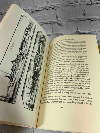 The Origins of New York by Günther Schilder, 1988 Edition Seefeld paperback - view of New Amsterdam and p. 49