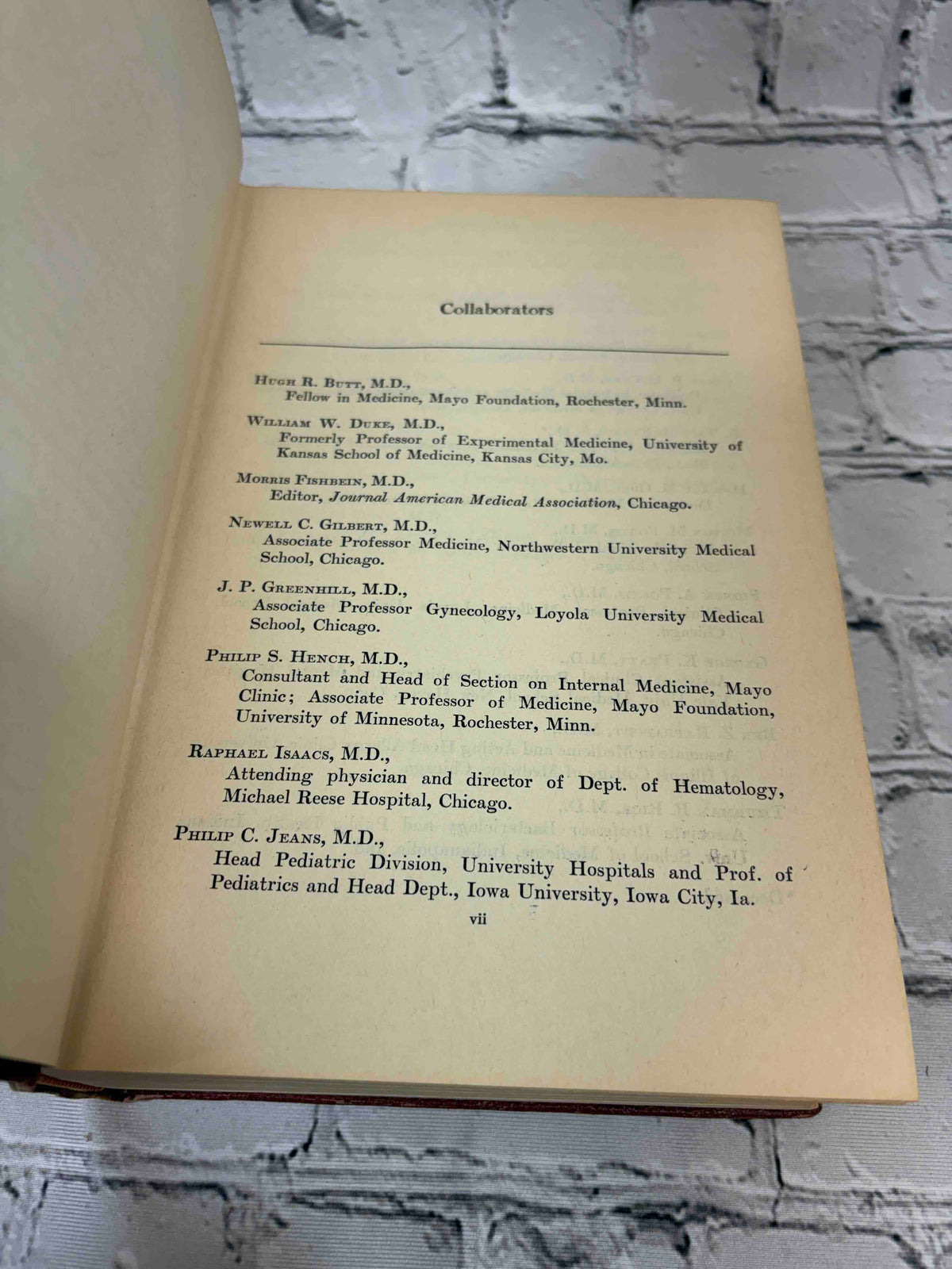 Modern Home Medical Adviser by Morris Fishbein, 1942 Doubleday, Doran & Company hardcover - collaborators page