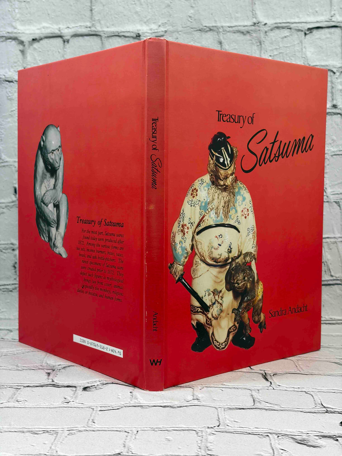 Treasury of Satsuma by Sandra Andacht, 1981 Wallace-Homestead Book Company hardcover - back cover and spine