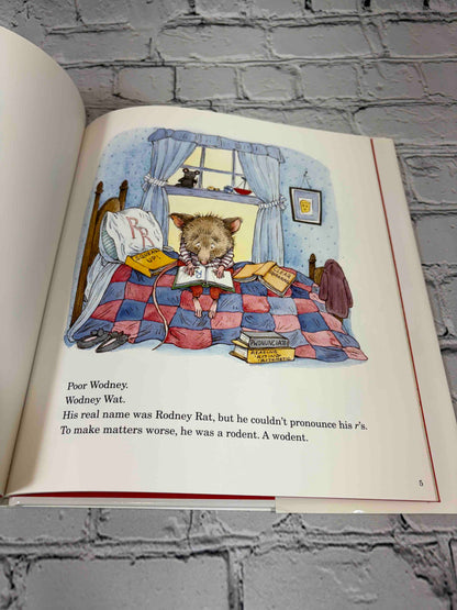 Hooway for Wodney Wat by Helen Lester, 1999 Houghton Mifflin hardcover - page 5 illustration