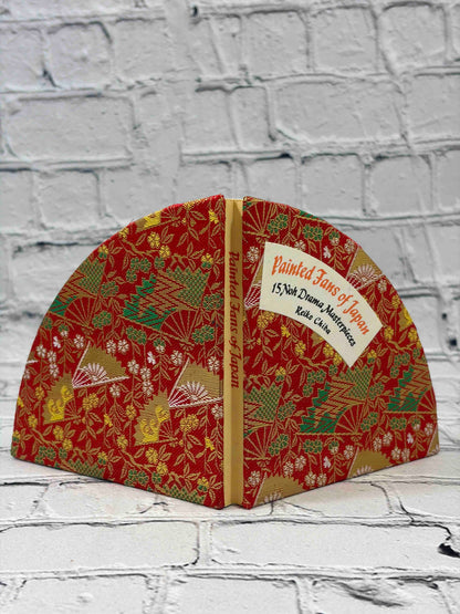 Painted Fans of Japan by Reiko Chiba, 1993 Charles E. Tuttle Company hardcover - covers and spine opened flat
