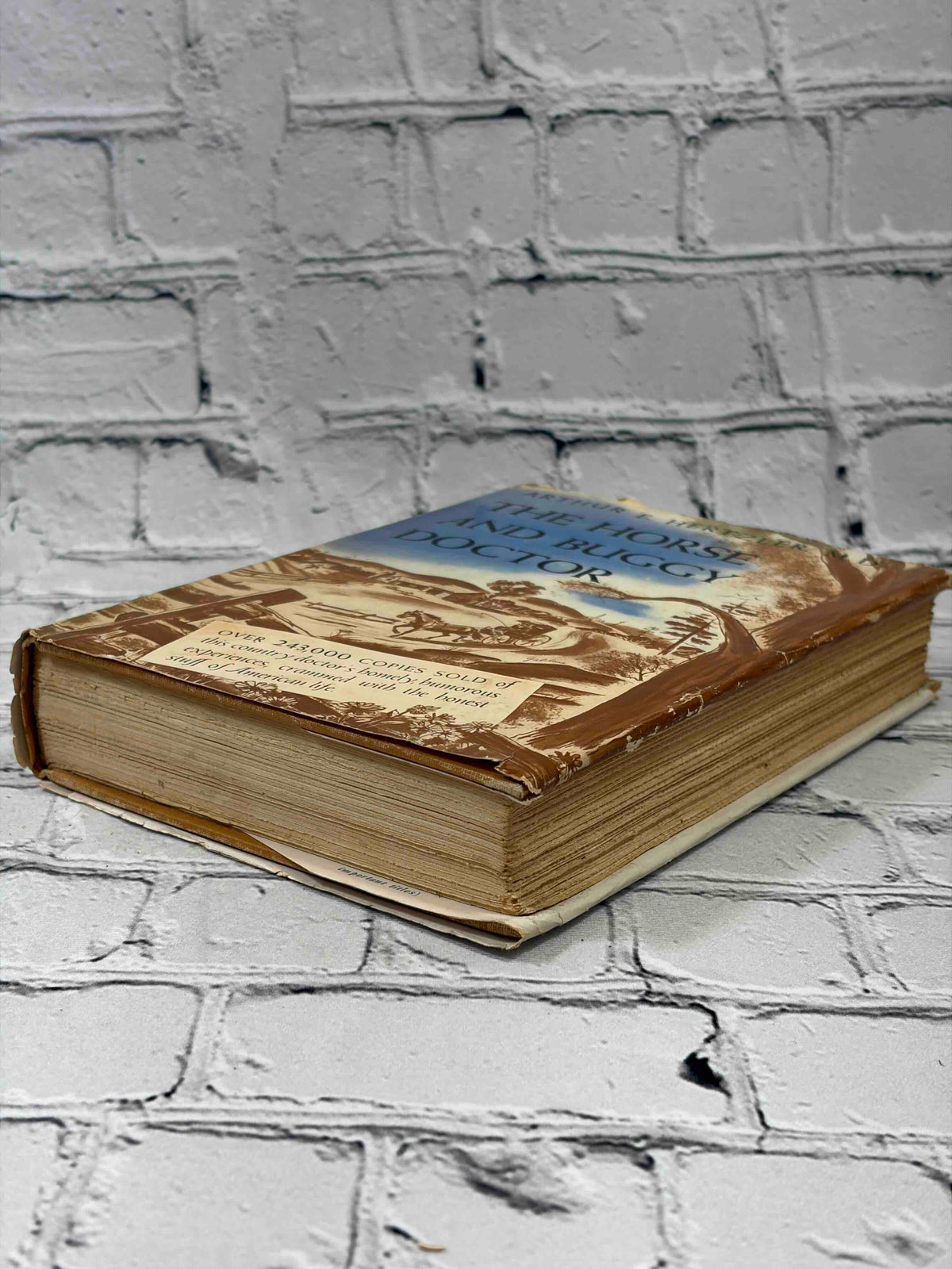 The Horse and Buggy Doctor by Arthur E. Hertzler, 1941 Blue Ribbon Books hardcover - top edge and fore-edge