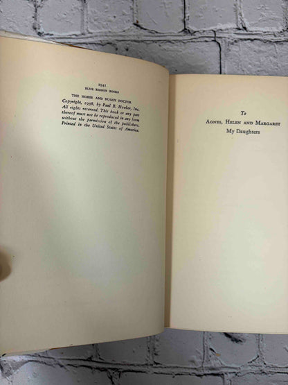 The Horse and Buggy Doctor by Arthur E. Hertzler, 1941 Blue Ribbon Books hardcover - copyright page and dedication