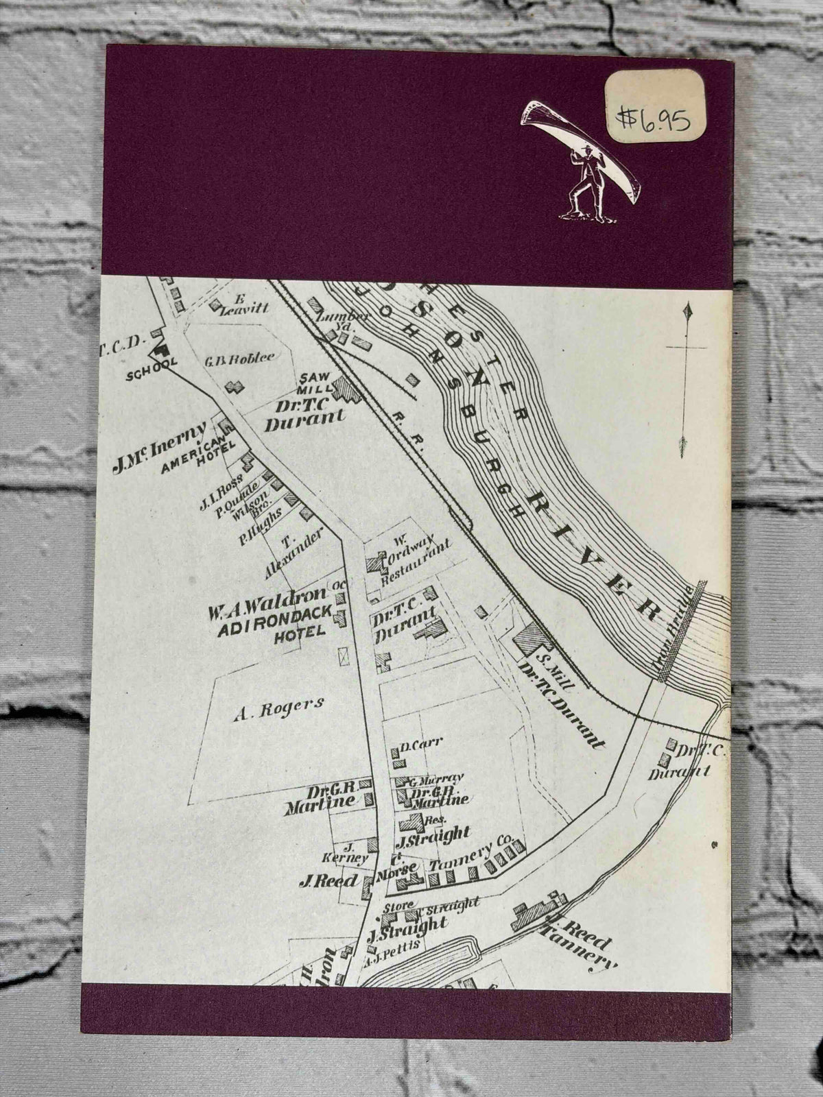 History in the Mapping by Paul G. Bourcier, 1986 Adirondack Museum paperback - rear cover with price sticker