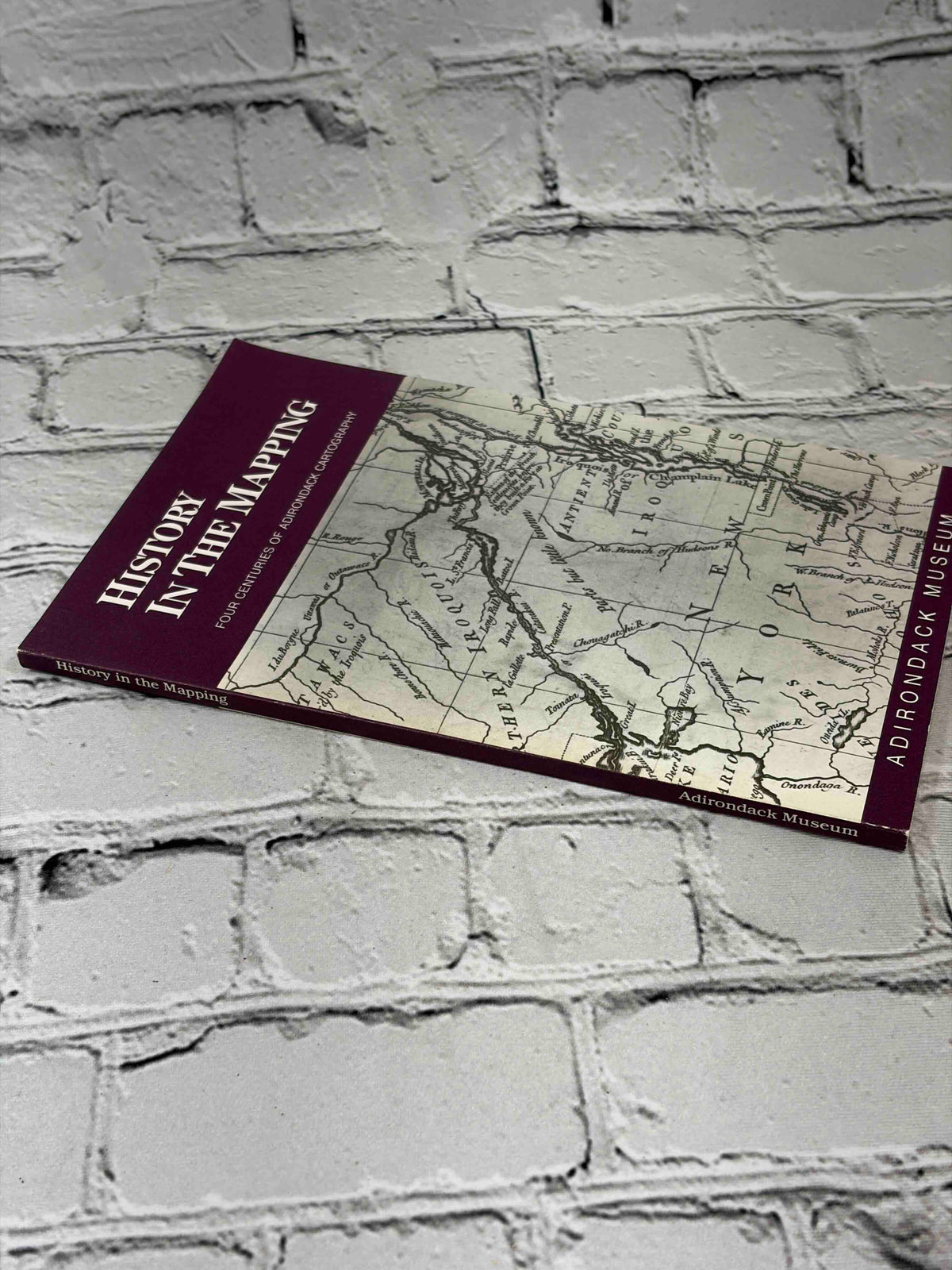 History in the Mapping by Paul G. Bourcier, 1986 Adirondack Museum paperback - front cover and spine