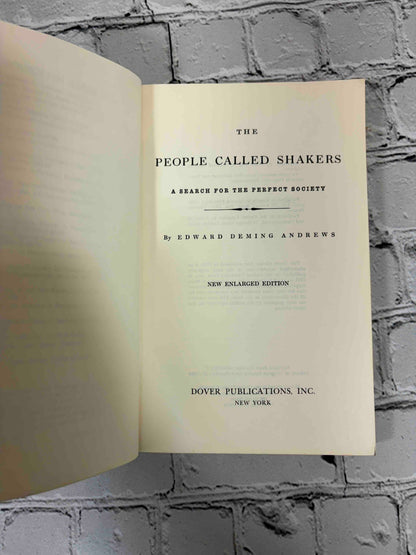 The People Called Shakers by Edward Deming Andrews, 1963 Dover Publications paperback - title page