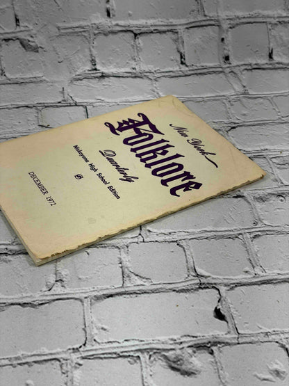 New York Folklore Quarterly, December 1972 (Niskayuna High School Edition) - front cover angled