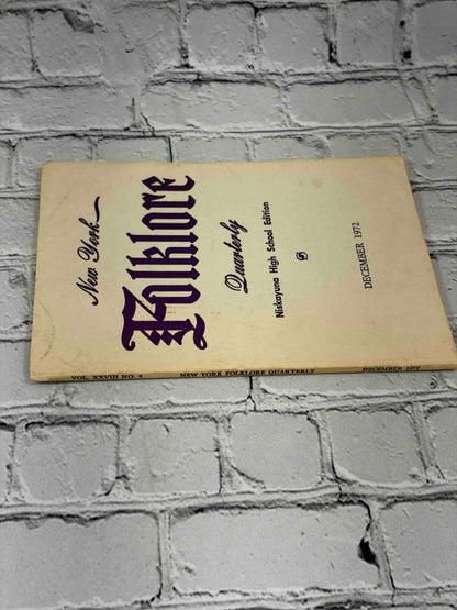 New York Folklore Quarterly, December 1972 (Niskayuna High School Edition) - front cover and spine