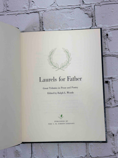 Laurels for Father by Ralph L. Woods, 1967 C. R. Gibson Company hardcover - title page