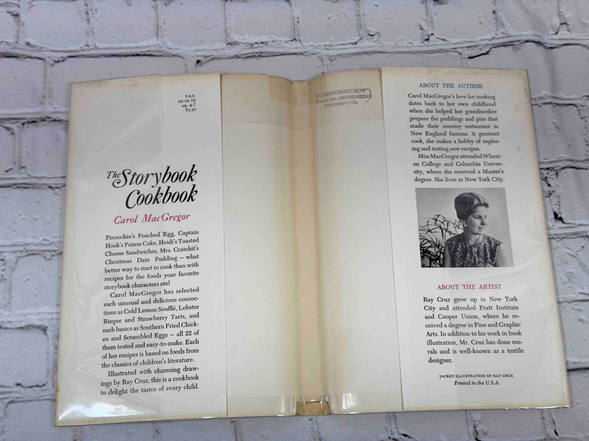 The Storybook Cookbook by Carol MacGregor, 1967 Doubleday hardcover - dust jacket flaps
