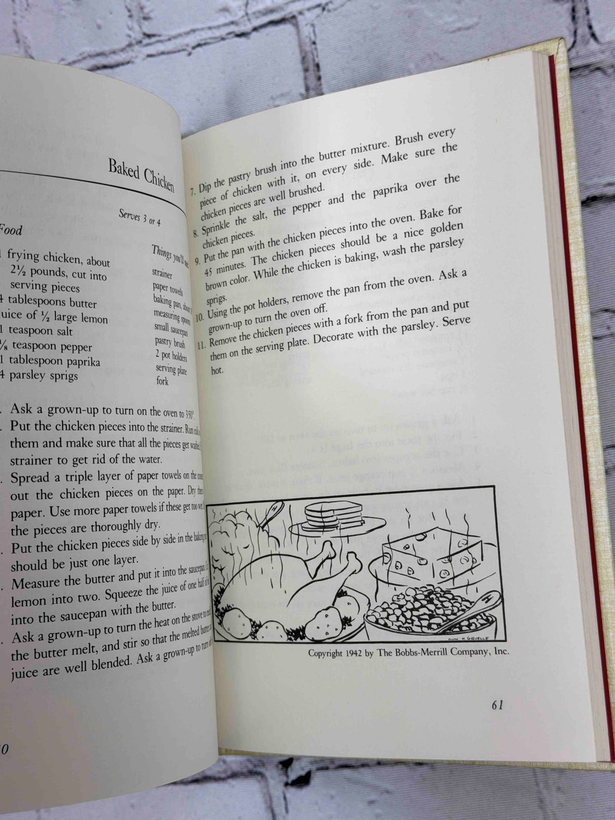 Raggedy Ann and Andy's Cookbook by Nika Hazelton, 1975 Bobbs-Merrill hardcover - recipe pages