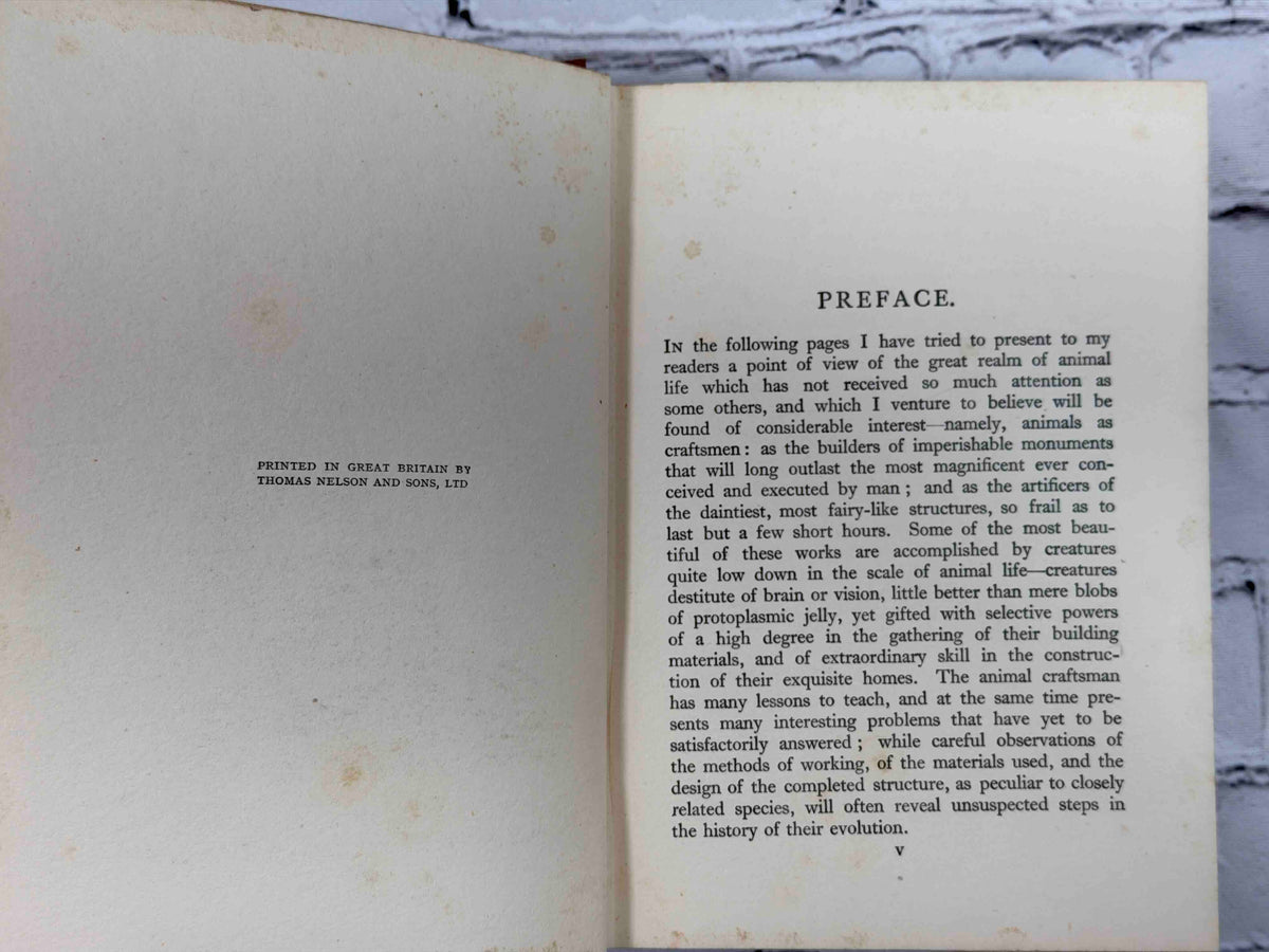 How Animals Work by F. Martin Duncan, 1926 T. C. & E. C. Jack hardcover - printer's imprint and preface