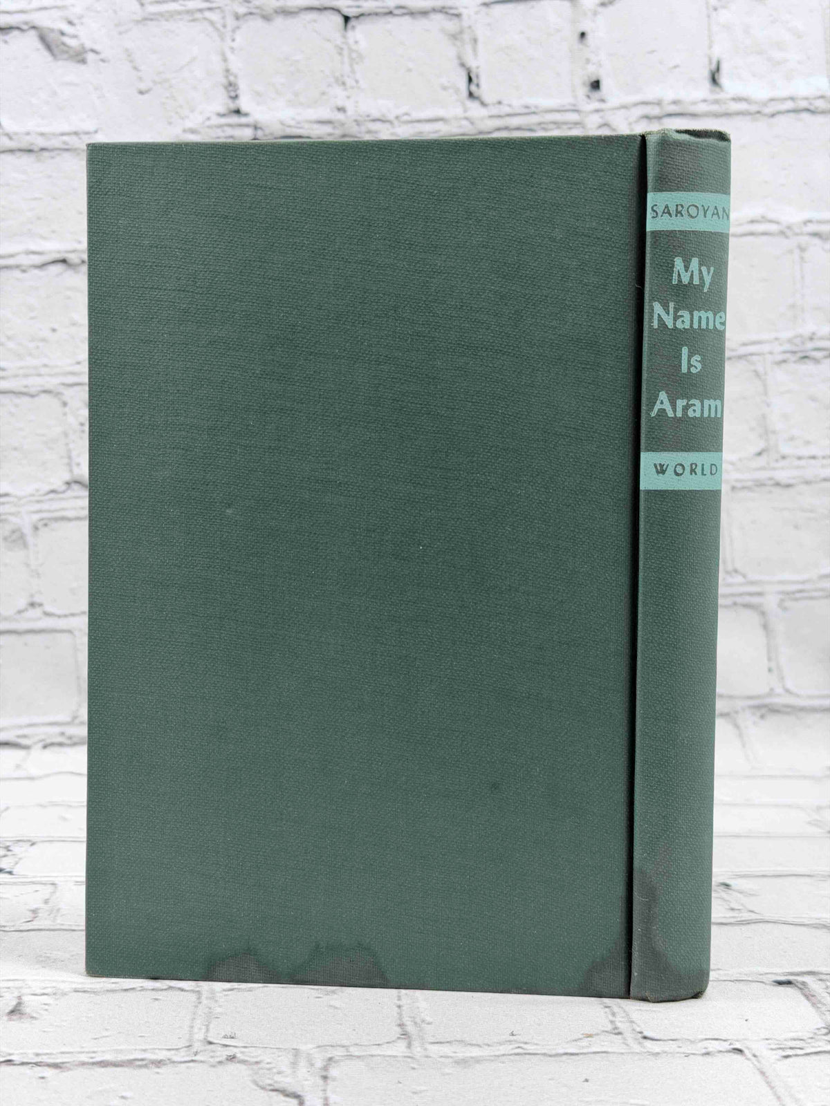 My Name Is Aram by William Saroyan, 1946 World Publishing Company hardcover - rear board
