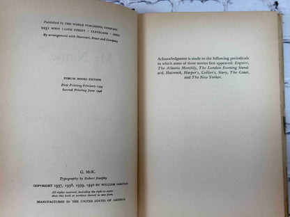 My Name Is Aram by William Saroyan, 1946 World Publishing Company hardcover - copyright page