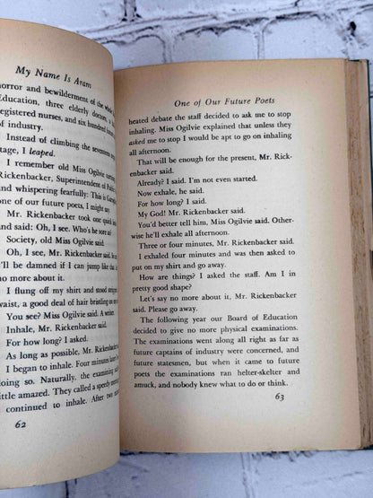 My Name Is Aram by William Saroyan, 1946 World Publishing Company hardcover - sample pages