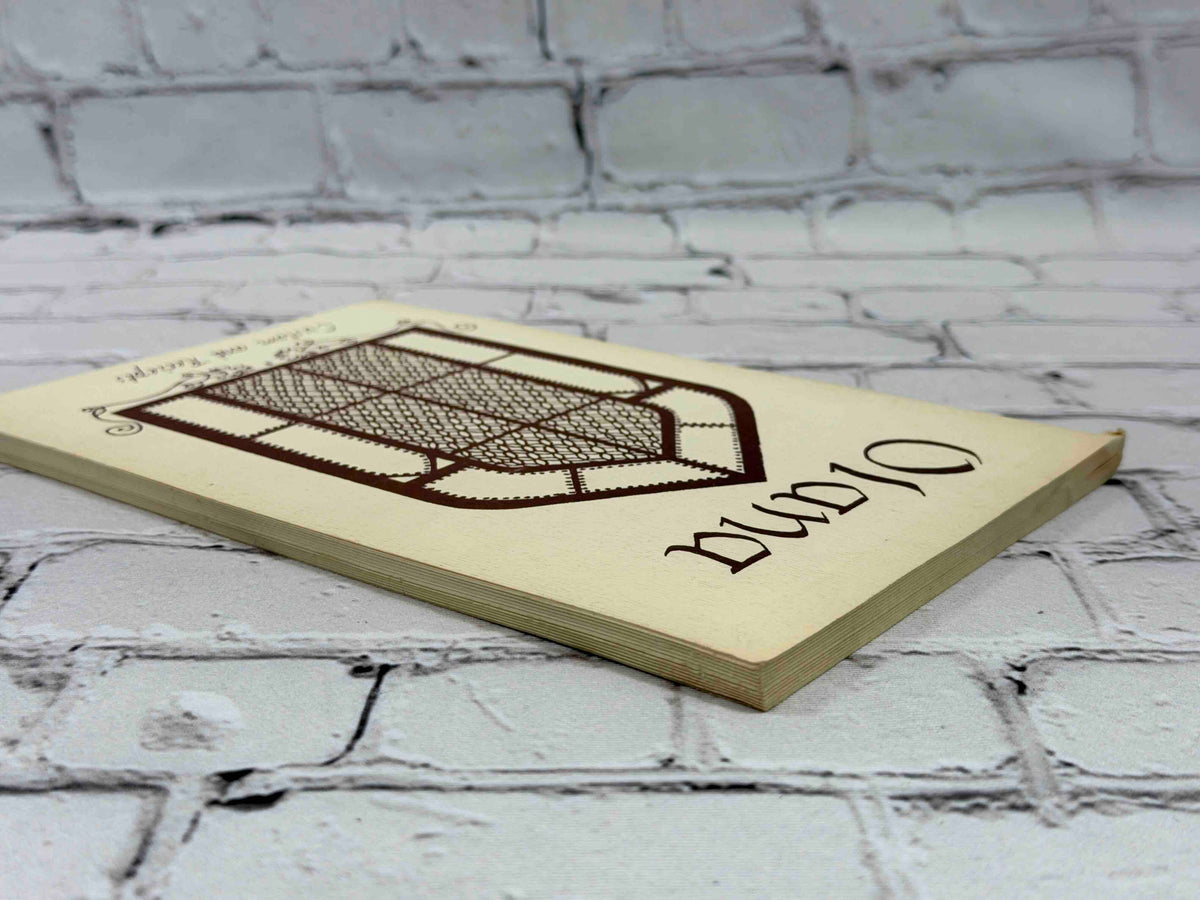 Olana: Custom and Receipts, staple-bound recipe booklet - page edges