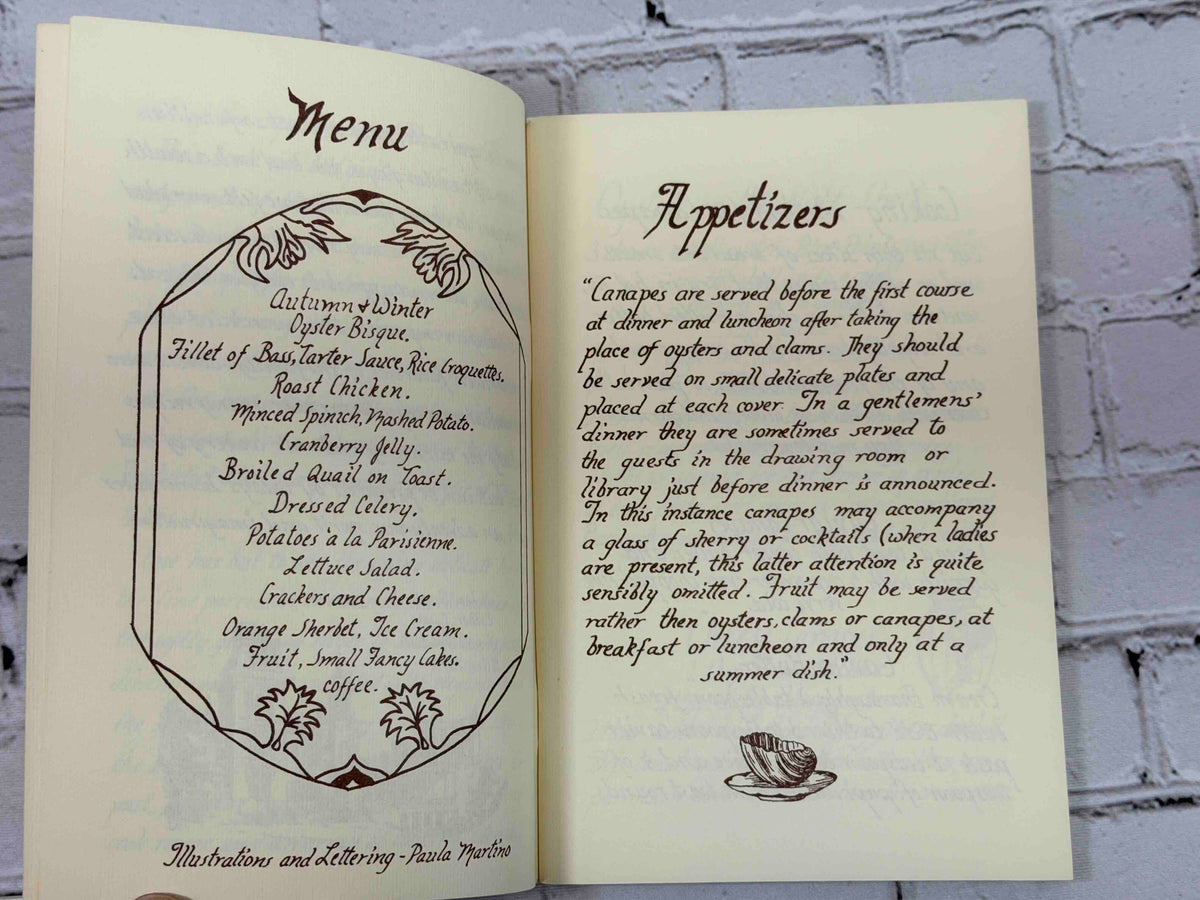 Olana: Custom and Receipts, staple-bound recipe booklet - menu and appetizers pages