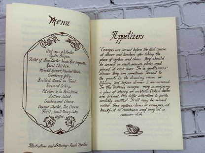 Olana: Custom and Receipts, staple-bound recipe booklet - menu and appetizers pages
