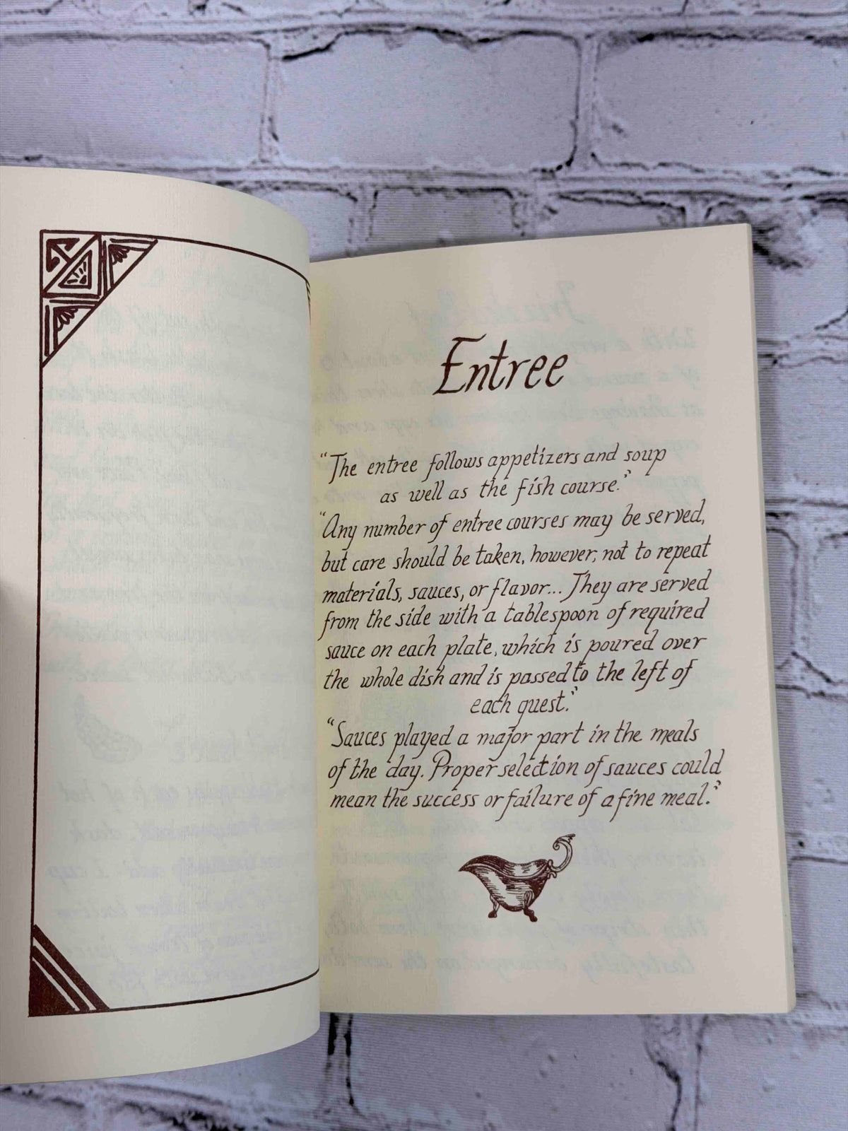 Olana: Custom and Receipts, staple-bound recipe booklet - entree page