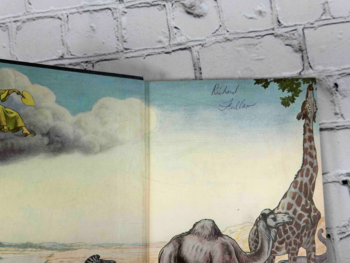 Just So Stories by Rudyard Kipling, Doubleday hardcover - owner name on illustrated front endpaper