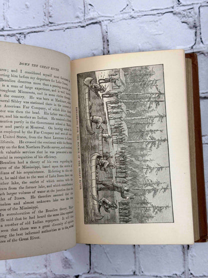 Down the Great River by Willard Glazier, 1888 Hubbard Brothers hardcover - illustrated pages