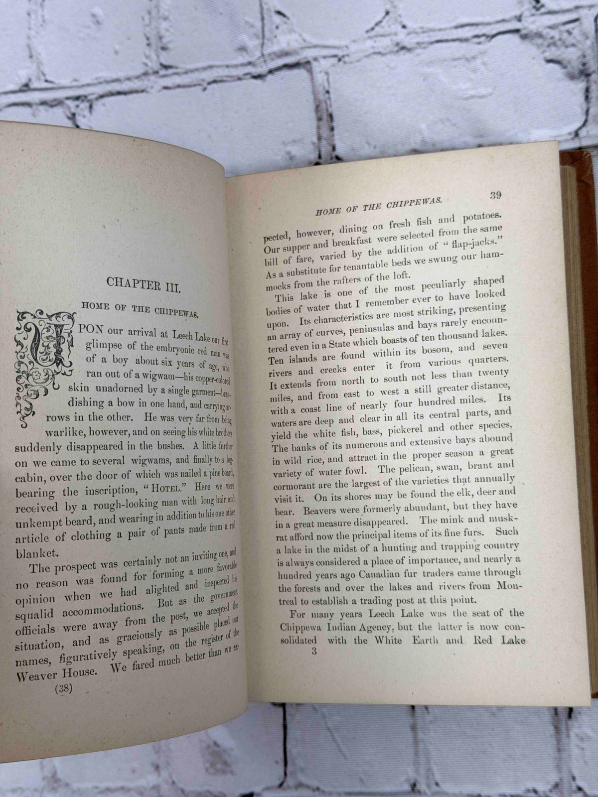 Down the Great River by Willard Glazier, 1888 Hubbard Brothers hardcover - chapter opening
