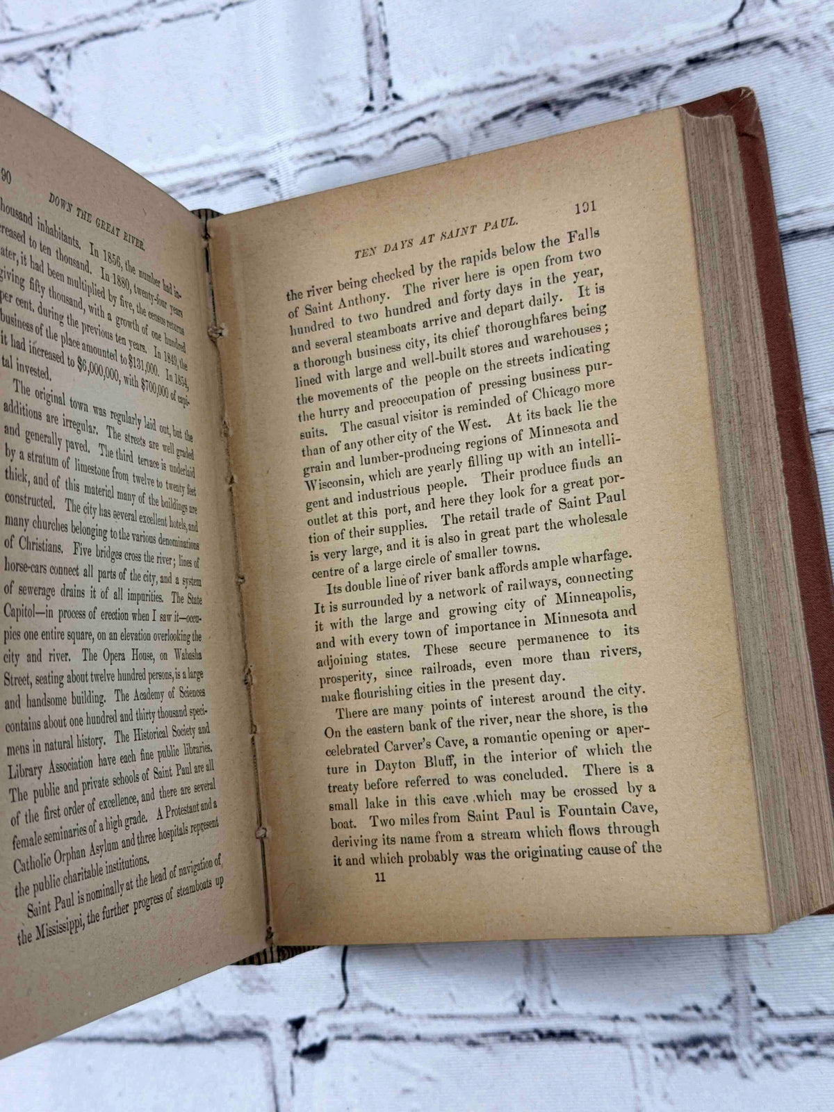 Down the Great River by Willard Glazier, 1888 Hubbard Brothers hardcover - sample pages