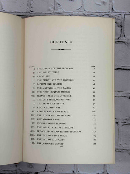 The Bloody Mohawk by T. Wood Clarke, 1940 Macmillan hardcover - contents page