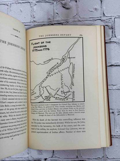 The Bloody Mohawk by T. Wood Clarke, 1940 Macmillan hardcover - map page